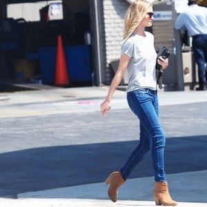 RAG & BONE Classic Newbury Tan Canvas Ankle Boots